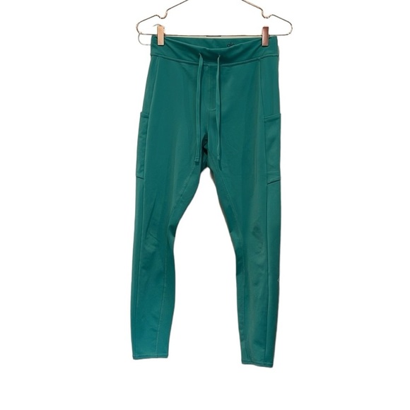 Alo Yoga Bright Aqua 7/8 Checkpoint Leggings L - Picture 1 of 12